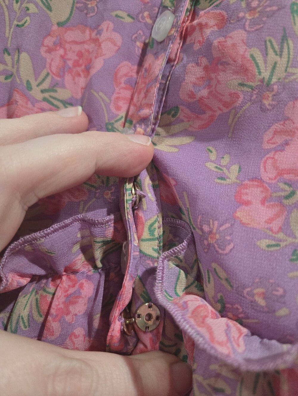 Ivy City Co. Lydia Dress Purple Pink Floral Tiered Size XXL - Picture 7 of 7